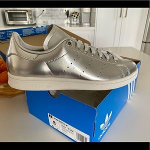 Brand new Silver Stan Smith Womens size 8
